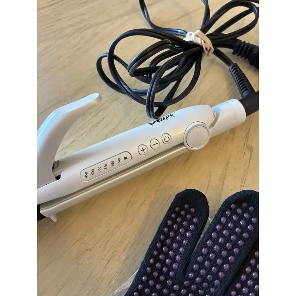VGR Voyager V-558 Professional 2-in-1 Hair Straightener, Curler, Heat Glove